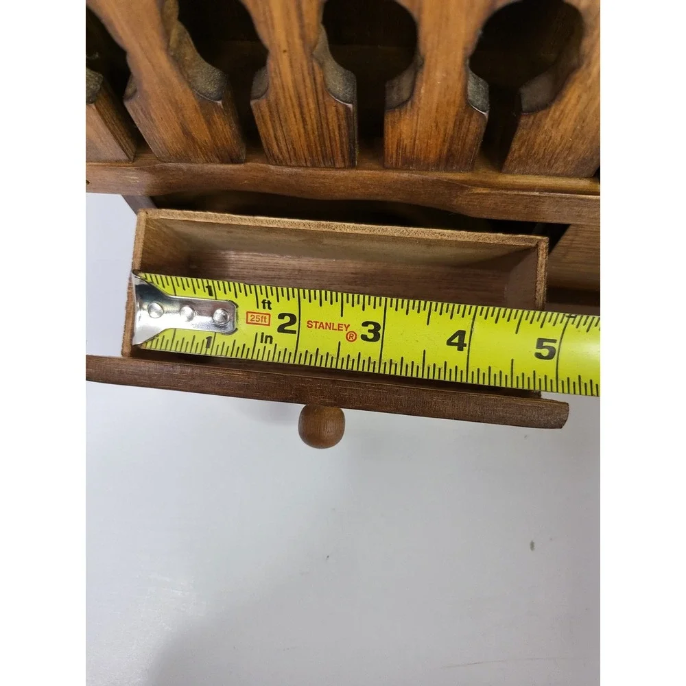 Vintage Wooden Wall Spice Rack Apothecary Cabinet Lattice Doors Drawers Taiwan